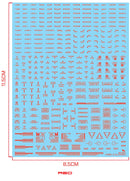 Delpi Decal - 1/100 Mechanical Caution Water Decal (6 Types)