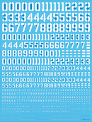 Delpi Decal - NUMBER UNIVERSAL WATER DECAL