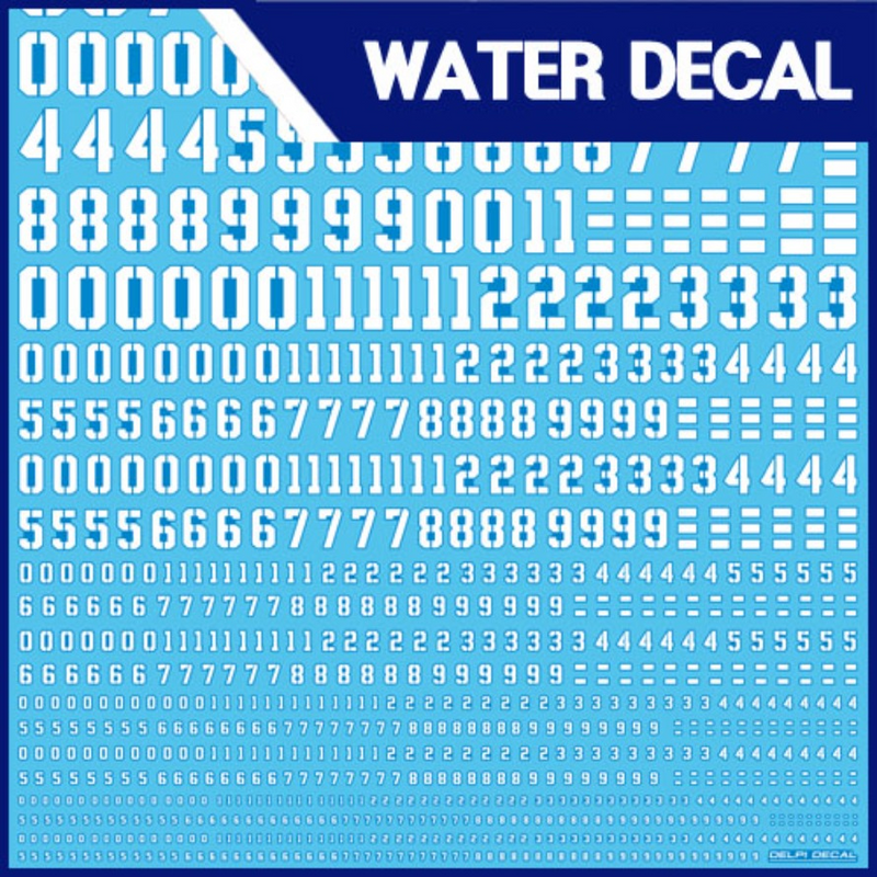 Delpi Decal - NUMBER UNIVERSAL WATER DECAL / HYBRICAL
