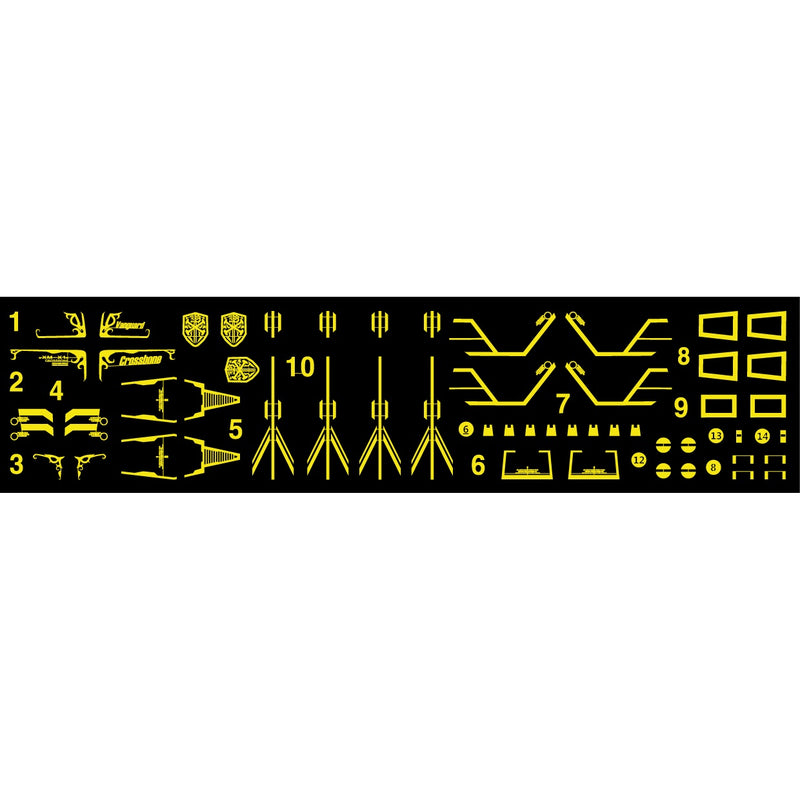 Delpi Decal - RG CROSSBONE X1 GOLD METAL STICKER