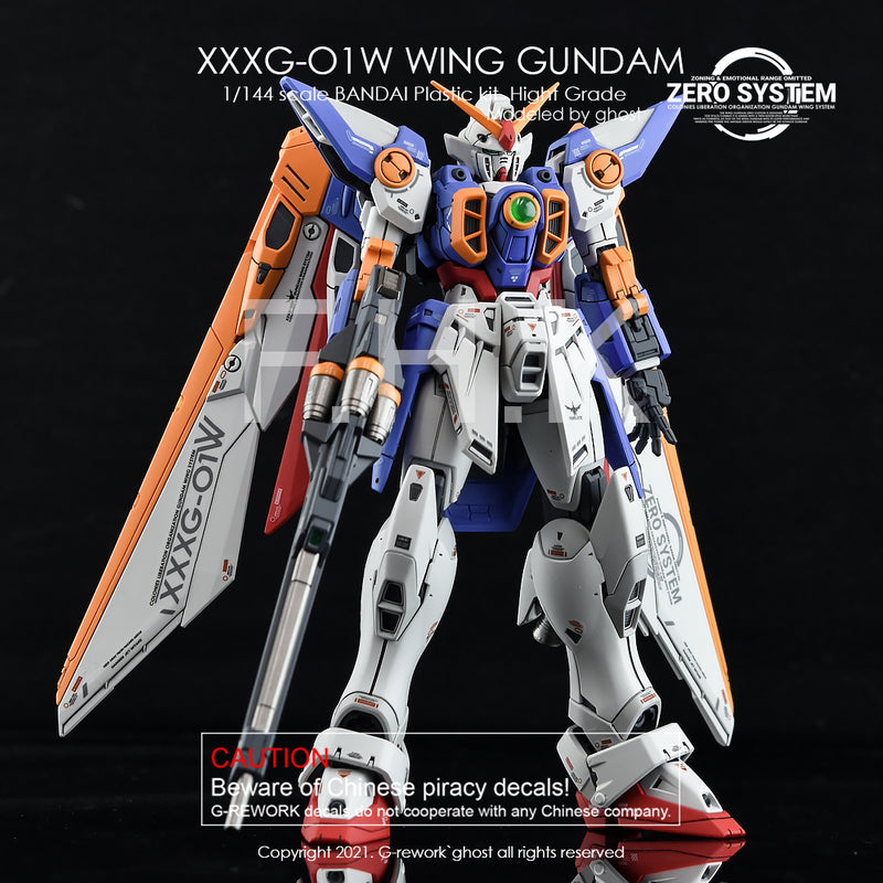 G-REWORK - Custom Decal - [RG] Wing Gundam TV Ver.
