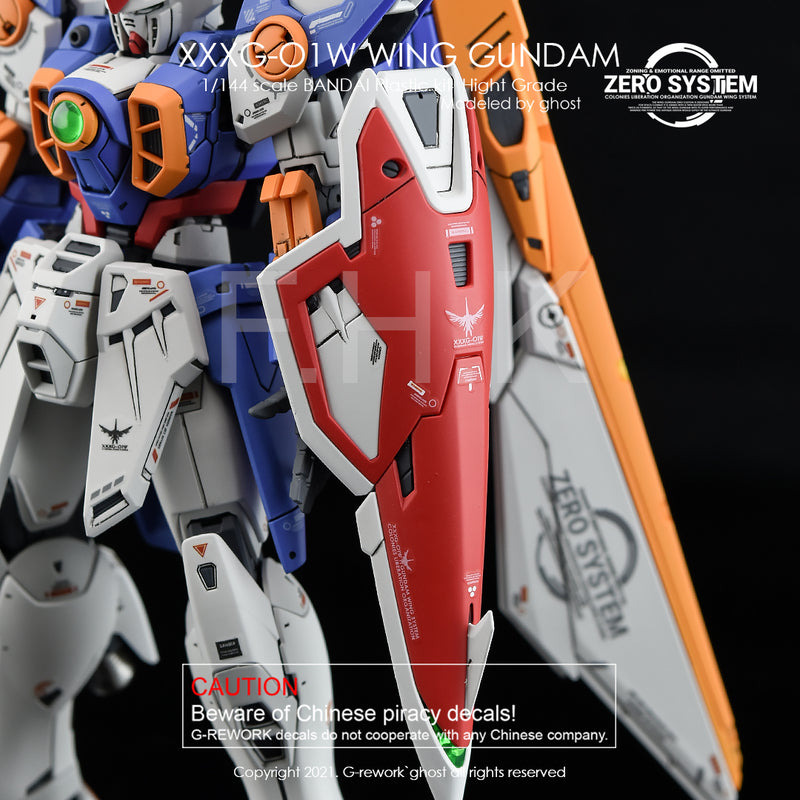 G-REWORK - Custom Decal - [RG] Wing Gundam TV Ver.