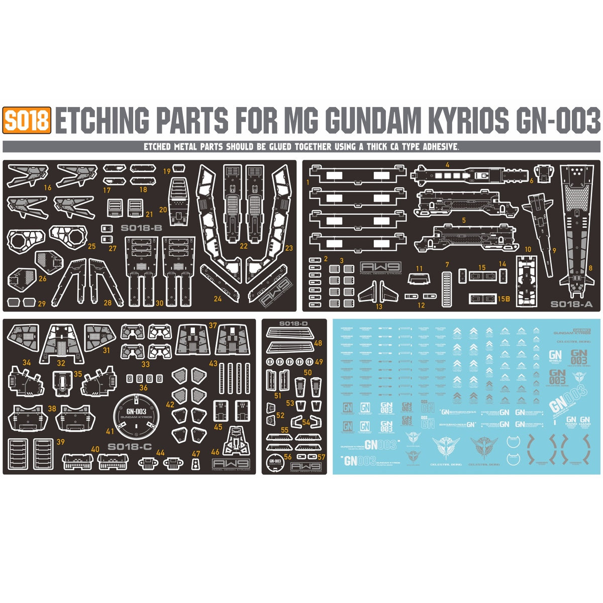 Madworks - Photo Etch S18 - Detail Parts for MG Gundam