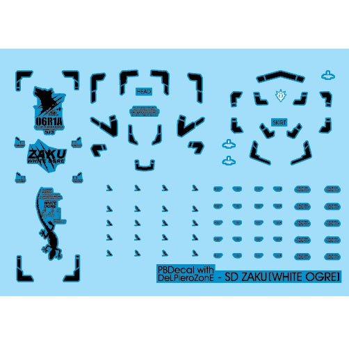 Delpi Decal - SD WHITE OGRE WATER DECAL