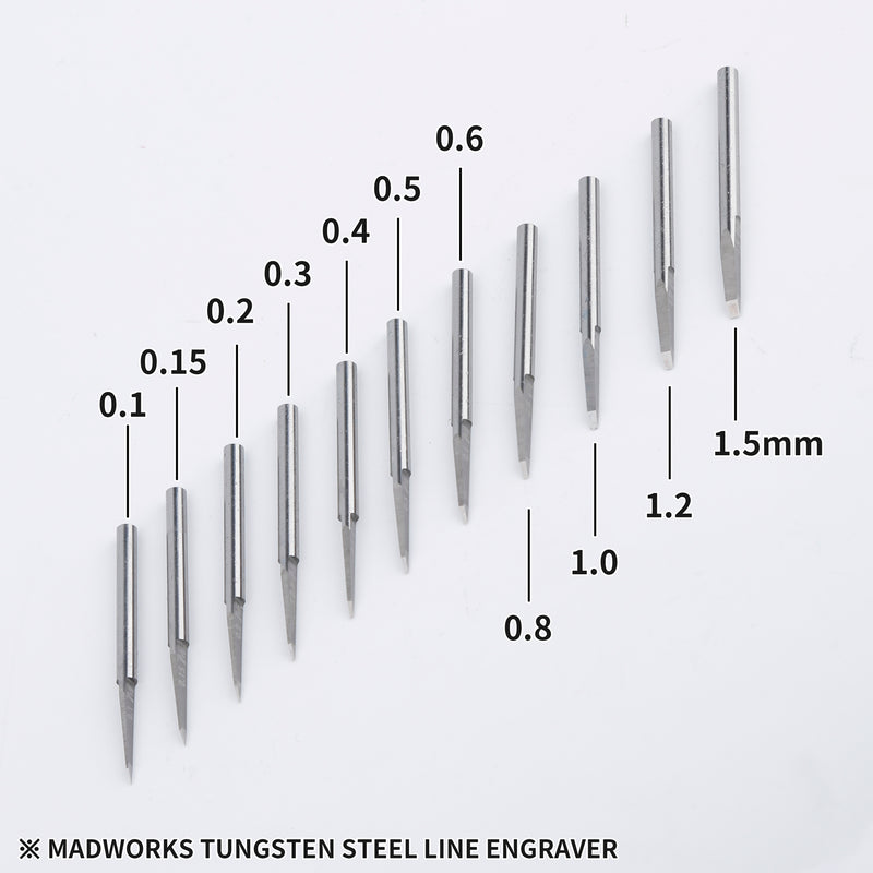 Madworks - Broad Knife Width Line Engraver Chisels