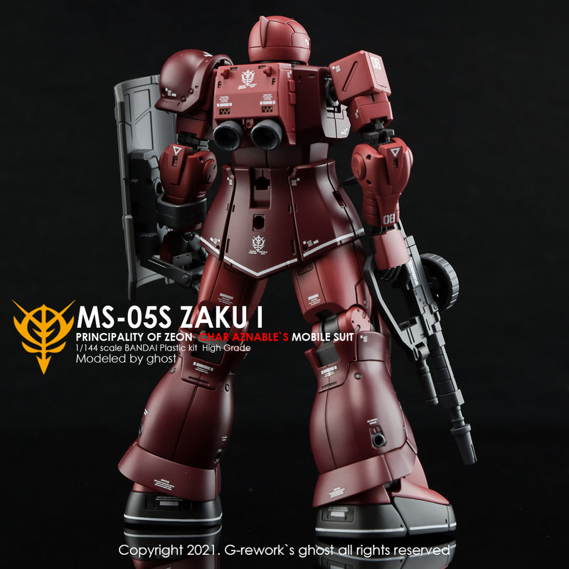 G-REWORK - Custom Decal - [HG] ORIGIN MS-05 ZAKU I (CHAR AZNABLE)