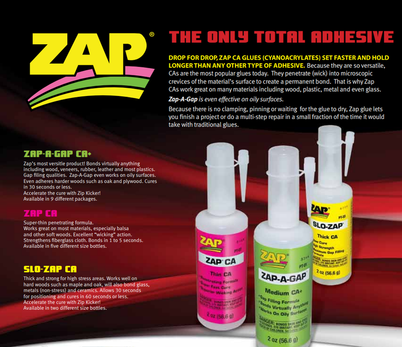 Zap CA (Pink Label) Thin Viscosity, 1/2 oz