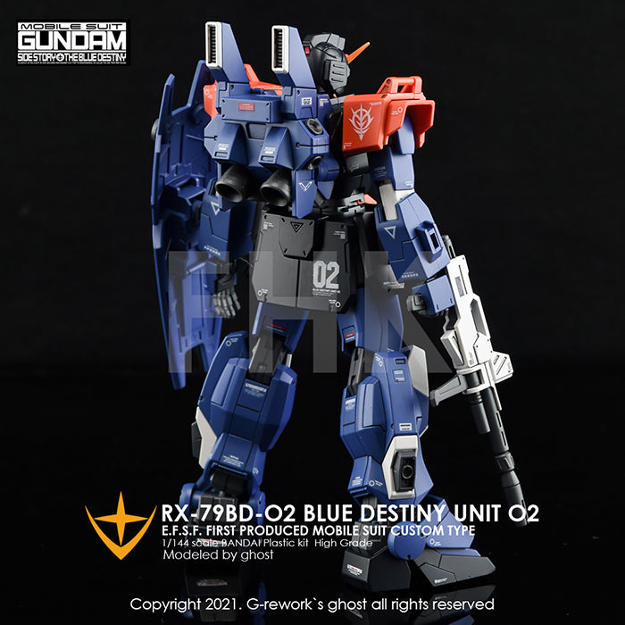 G-REWORK - Custom Decal - [HG] RX-79 BD-02 [Blue Destiny]