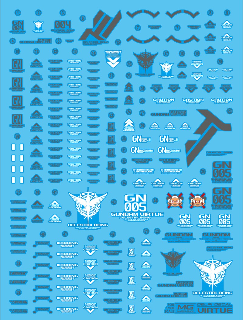 Delpi Decal - MG Virtue Water Decal (4 Types)